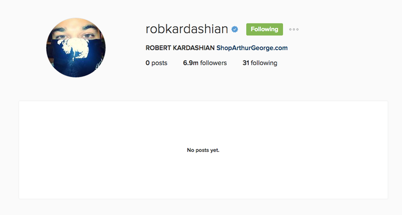 Illustration for article titled Uh Oh, Rob Kardashian Has Unfollowed Blac Chyna on Instagram, What Does It Mean?